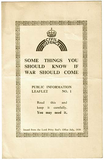 If War Should Come leaflet