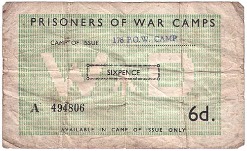 POW Sixpence Note
