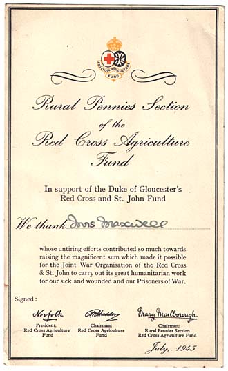 Rural Pennies certificate
