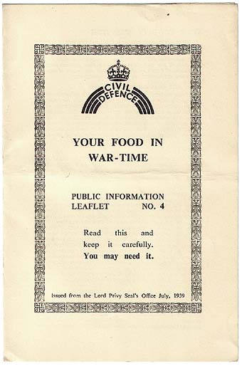 Your Food in War-time leaflet