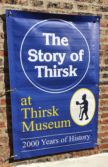 Thirsk Museum banner, 2000 years of history